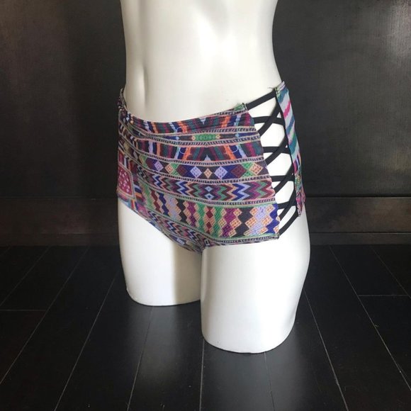Roxy high waist strappy bikini bottom small - Picture 1 of 3